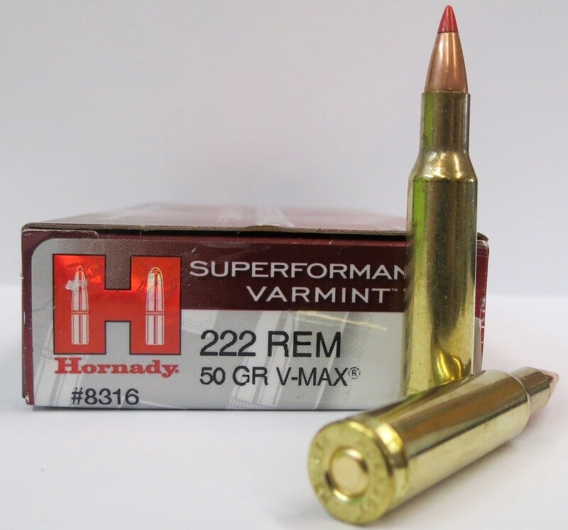 222 Rem 50gr V-Max Superformance Varmint Box of 20
