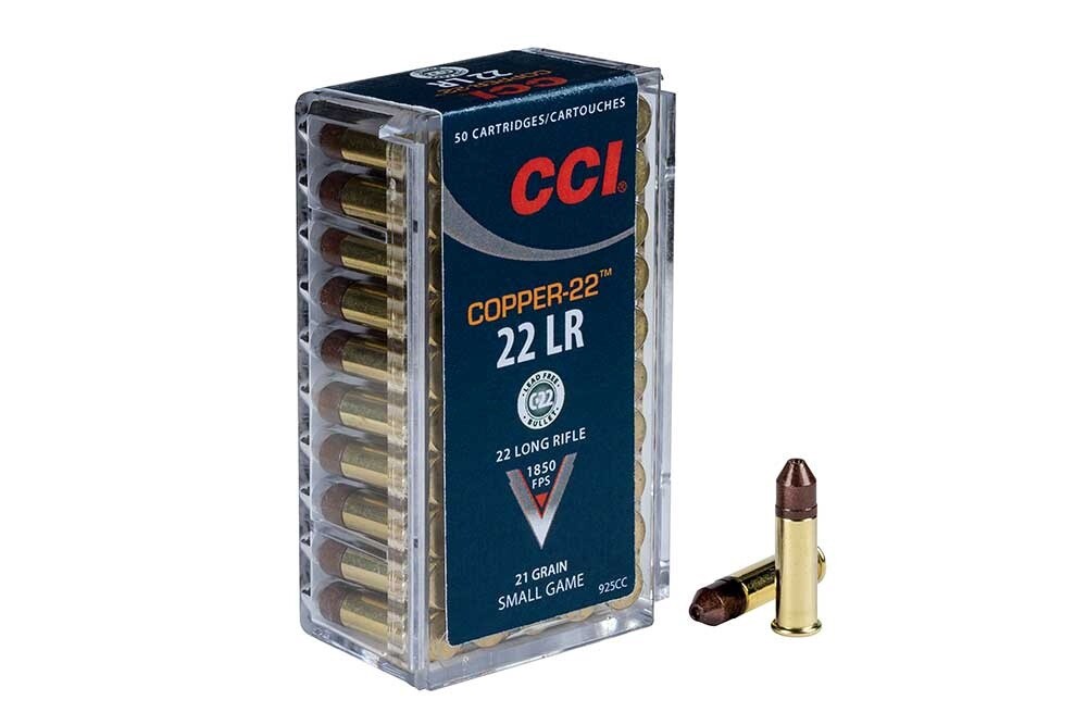 22LR Copper 22 21gr Copper Polymer Hollow Point 1850fps