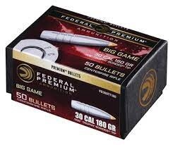 Trophy Bonded Tip Bullets 30 Cal 180gr Boat tail