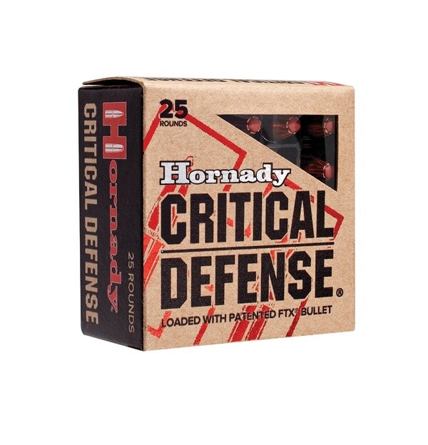 45 ACP Hornady 185gr FTX Critical Defense Ammunition Box of 20