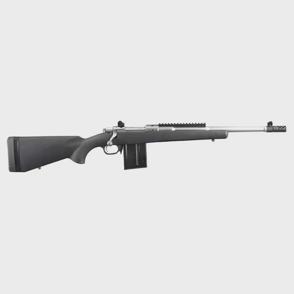308 RUGER SCOUT STAINLESS SYNTHETIC W/ MUZZLE BRAKE