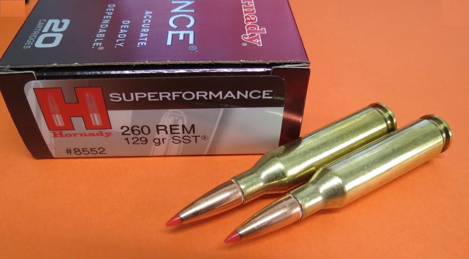 260 Rem Hornady 129gr SST Superformance Ammunition Box of 20