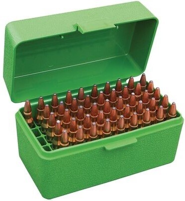 MTM slip top 50 round ammo box