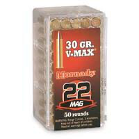 22 Magnum  Hornady 30gr V-Max Ammunition Box of 50