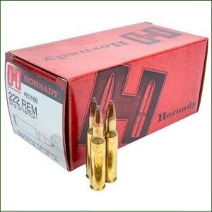 222 Rem Hornady 50gr SP Match Ammunition Box of 50
