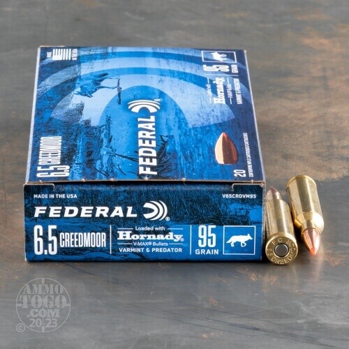 6.5 Creedmoor Federal 95gr Hornady V-Max Varmint &amp; Predator