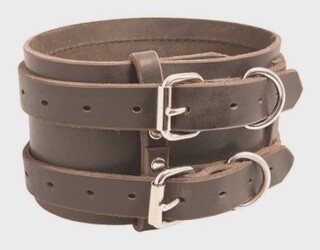 Black Deluxe Leather Rip Collar