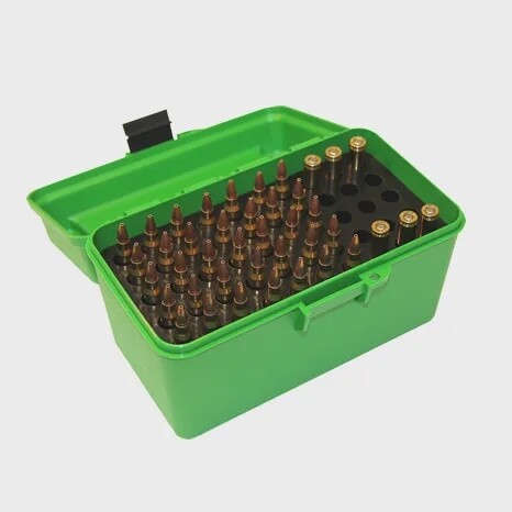 MTM Flip Top 50 round ammo box 7mm Rem Mag - 338