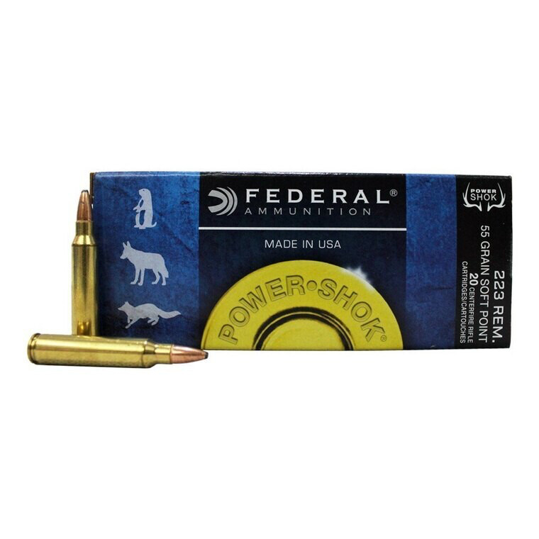 223 Federal Power Shok Rem 55gr Ammunition