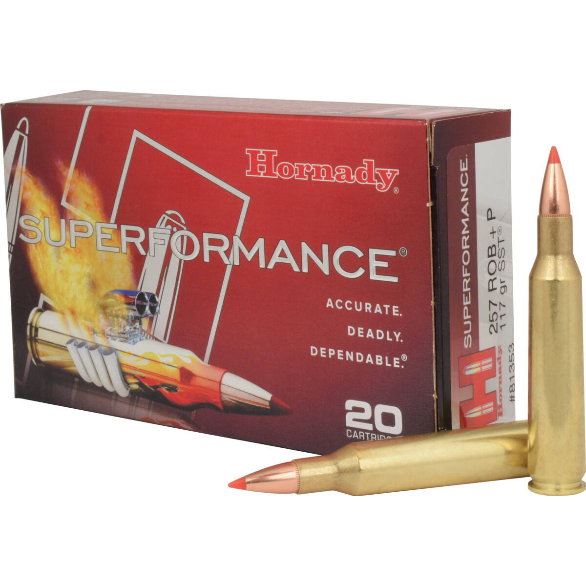 257 Roberts+P Hornady 257 117gr SST Superformance Ammunition Box of 20