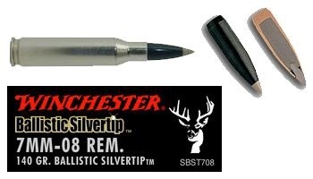 7MM08 Rem Winchester Ballistic Silvertip 140gr BST (20)