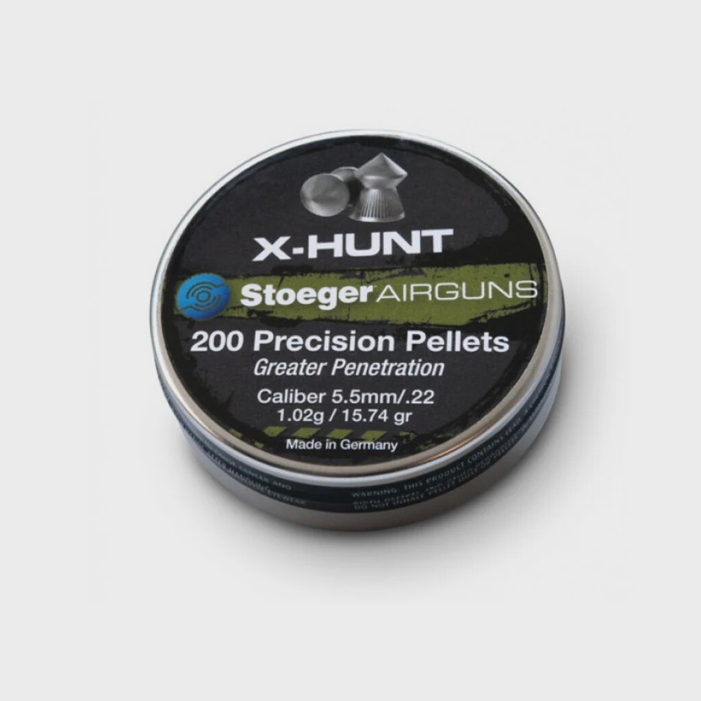 .22 Stoeger H&amp;N X-Hunt Precision Pellets, 1.02g per 200