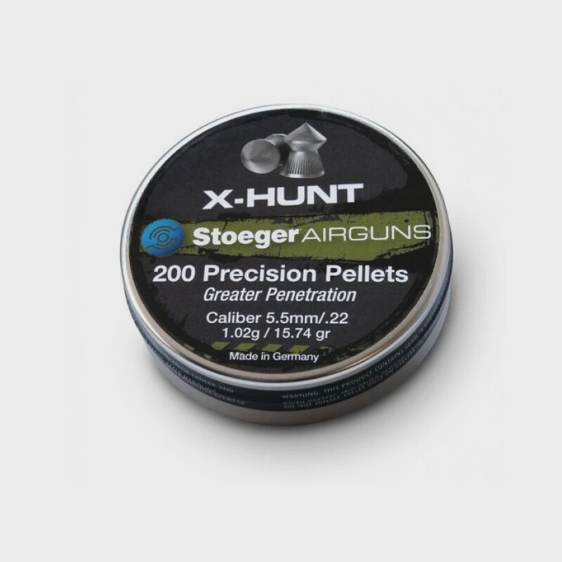 .22 Stoeger H&amp;N X-Hunt Precision Pellets, 1.02g per 200