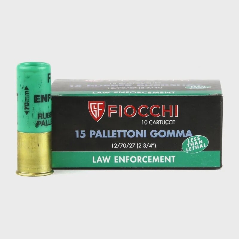 12ga Fiocchi L.E Rubber Buckshot 10rounds