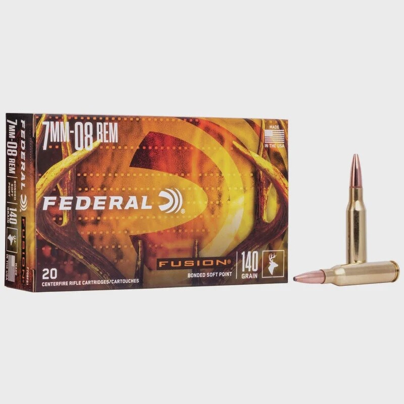 7mm08 Federal 140gr Fusion 20rnds