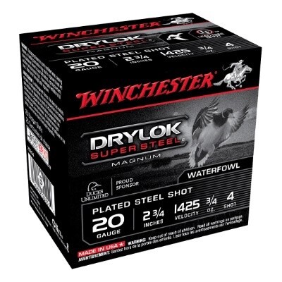 20g  Winchester Drylok Steel 4  2 3/4  21grm