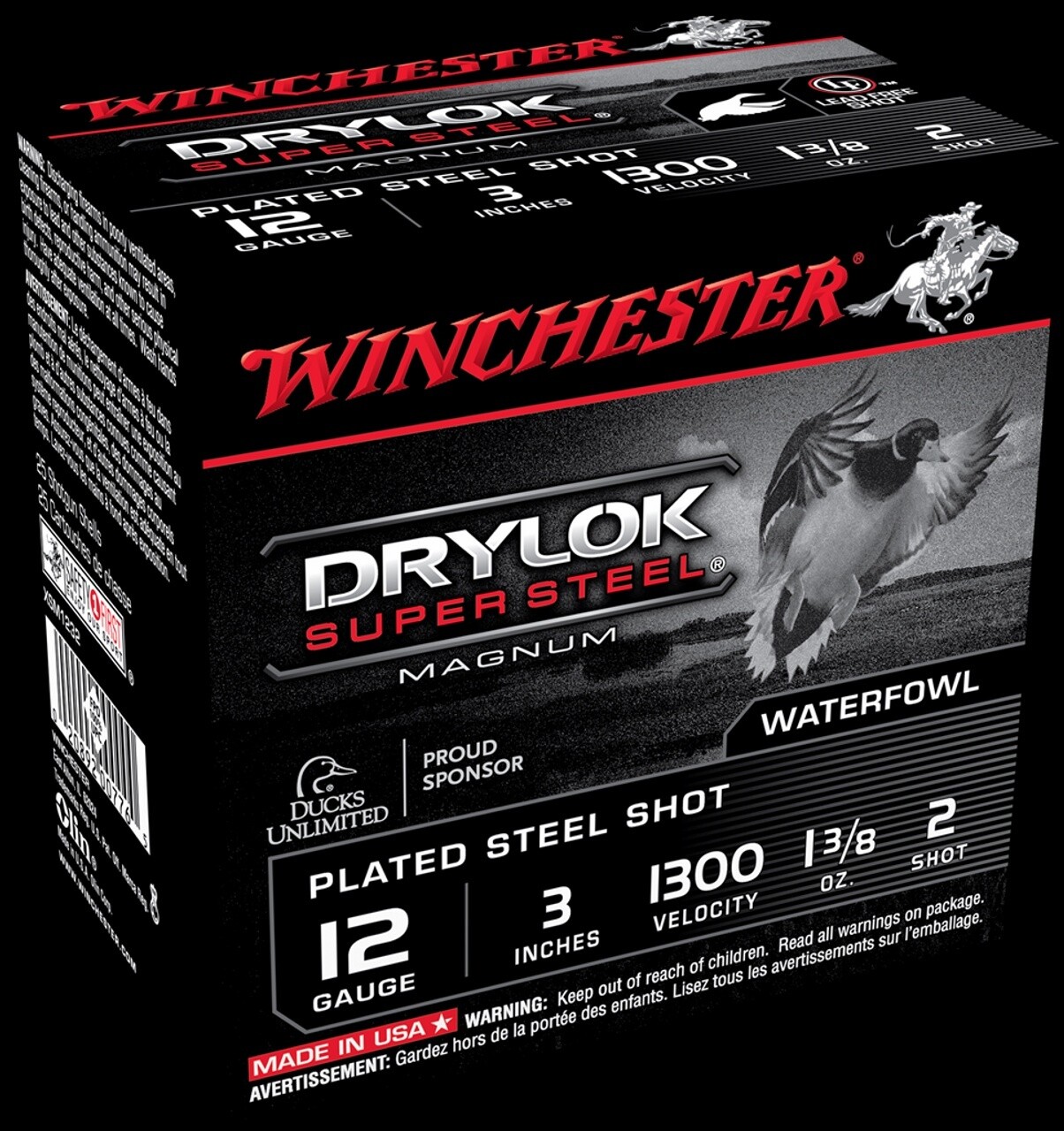 12ga Winchester Drylok Super Steel Magnum 3&quot; 2 shot 36gram