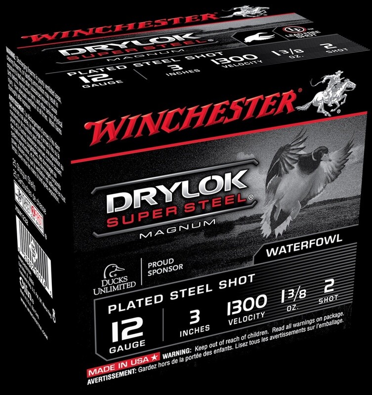 12ga Winchester Drylok Super Steel Magnum 3&quot; 2 shot 36gram
