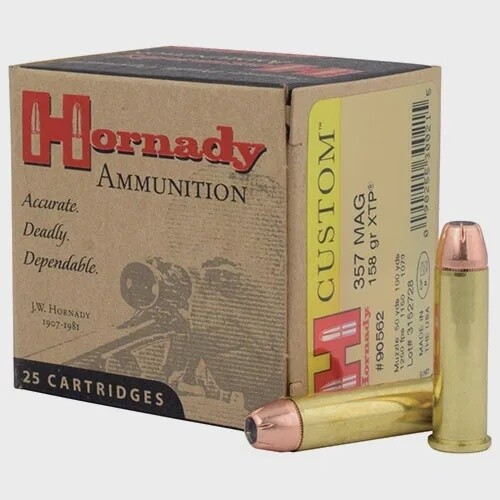 357 Mag Hornady 158gr JHP XTP Pistol Ammunition Box of 25