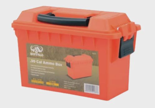 Buffalo River .30cal Plastic Ammo Box Emergency Orange Lockable 292mmx133mmx184mm