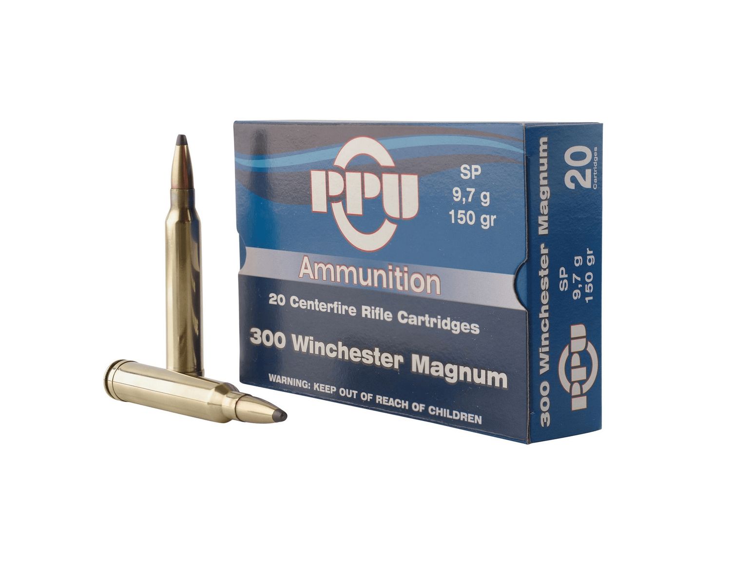 300 Winchester Magnum PPU PRVI Partizan 180gr Soft Point