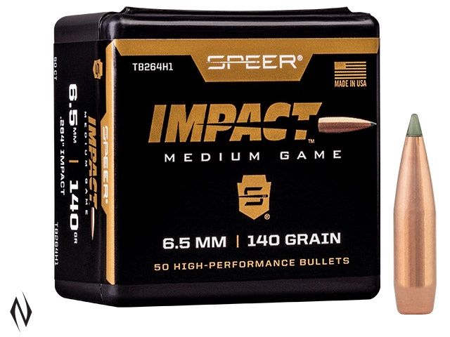 6.5mm 264 Speer 140gr Impact Tipped Plated CB 50PK