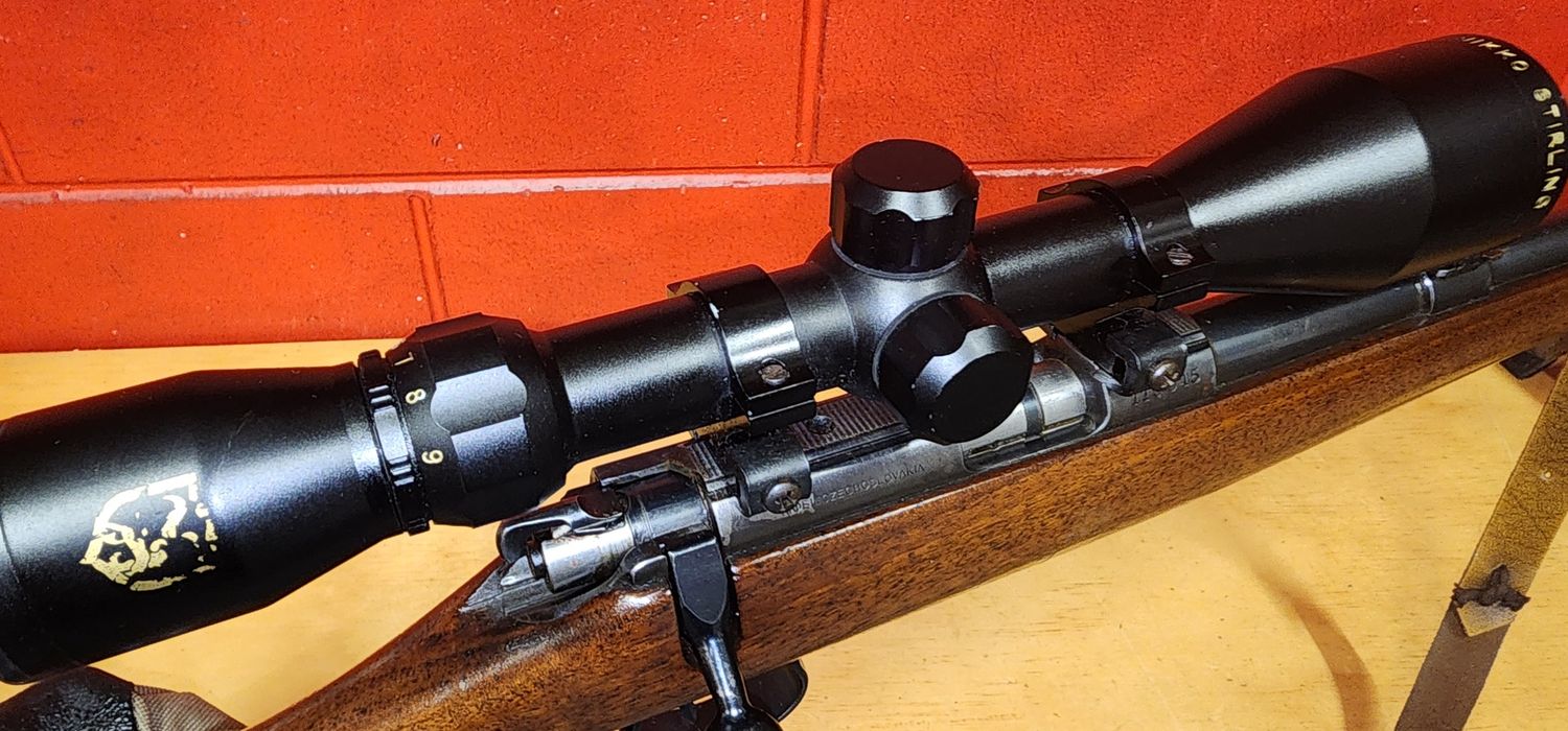 22 Bruno Model 1, Blued, with Scope and strap