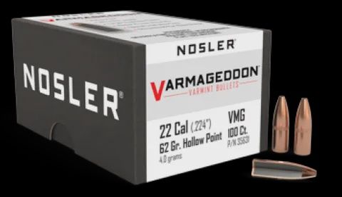 22cal Nosler 62gr Varmageddon FBJP (100ct) - 25631