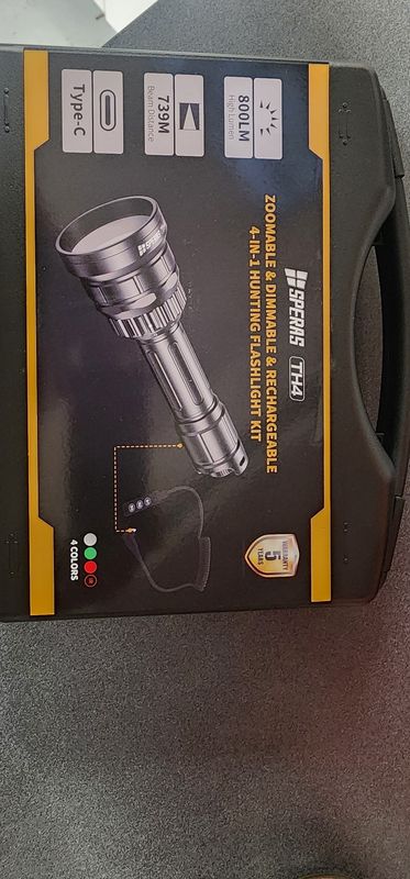 Speras TH4K 4in1 Tactical Hunting Flashlight Kit (White,IR, Red, Green)