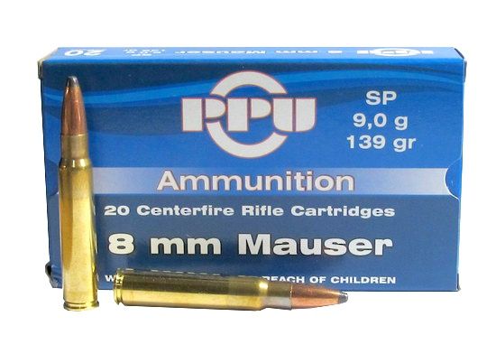 8mm Mauser PPU PRVI Partizan 196gr Soft Point
