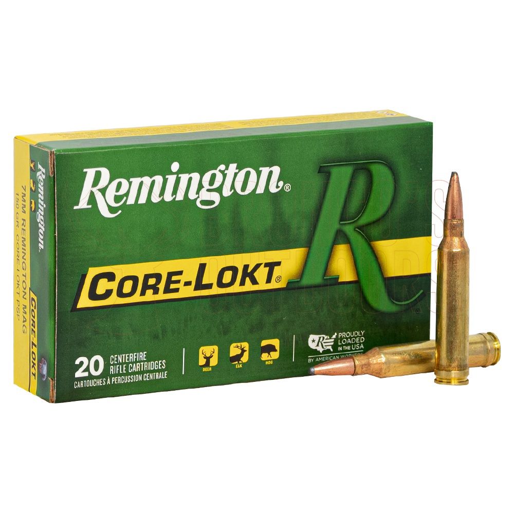 7mm Rem Mag Remington 150gr Core Lokt PSP 20rnds