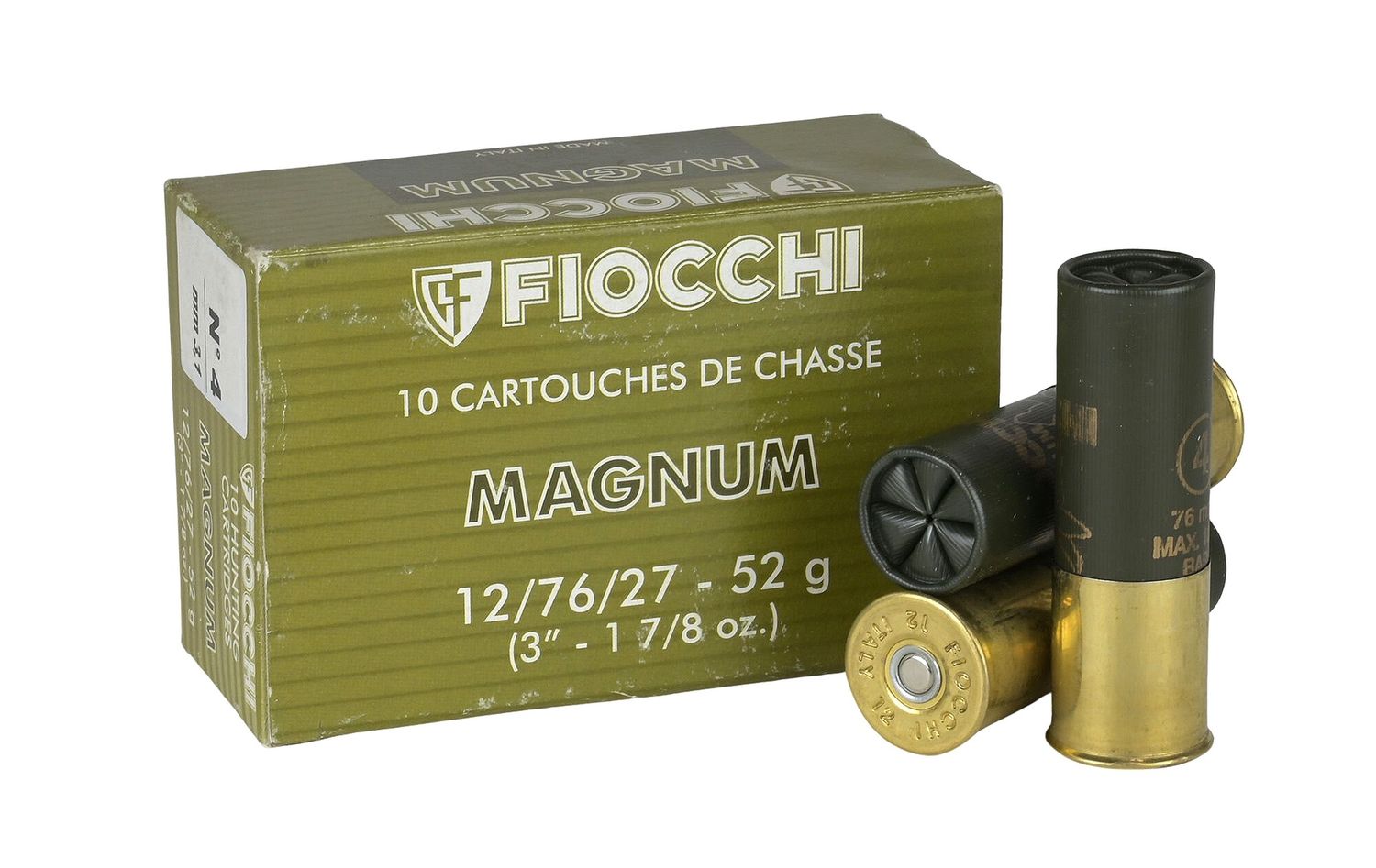 12ga Fiocchi Magnum 3 52 4/0 4.5 BX10