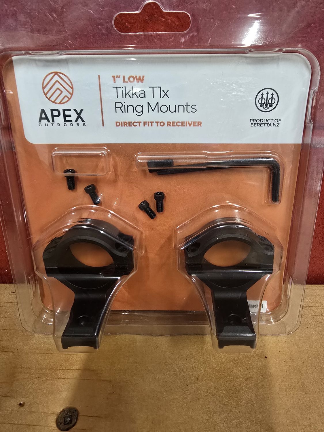 Tikka Apex Ringmounts T1X 1&quot; Low