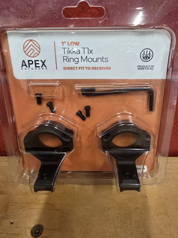 Tikka Apex Ringmounts T1X 1&quot; Low