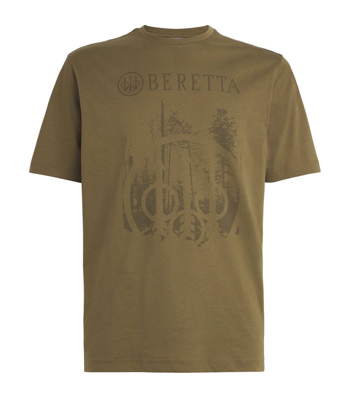 Beretta Outline T-shirt - Dark Olive - 2XL