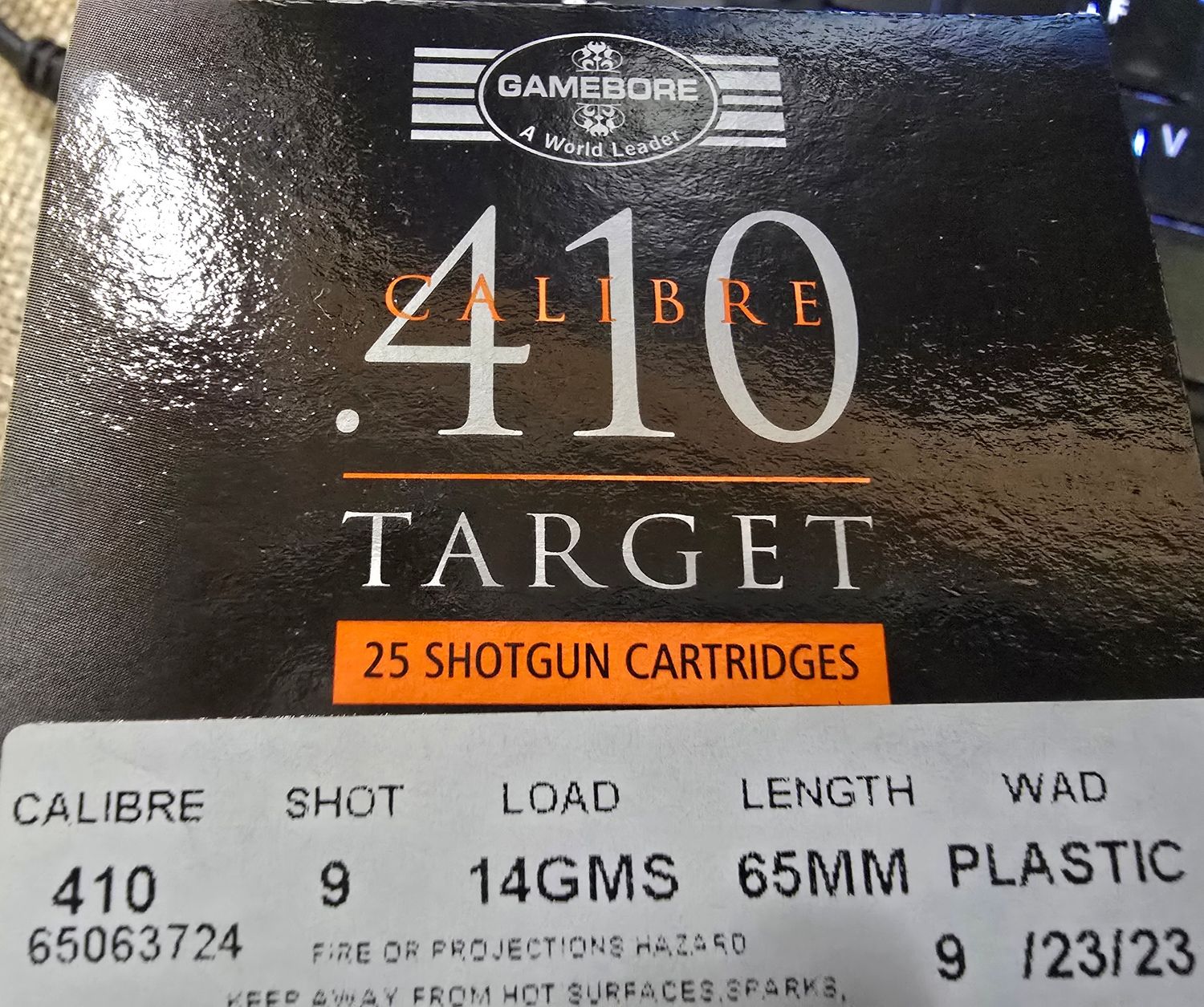 410gr Gamebore Target 15gms 65mm Shot 9