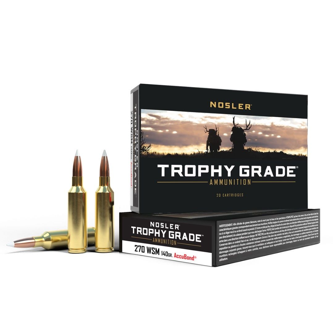 270WSM Nosler 140gr AccuBond Trophy Grade – 20 Rounds