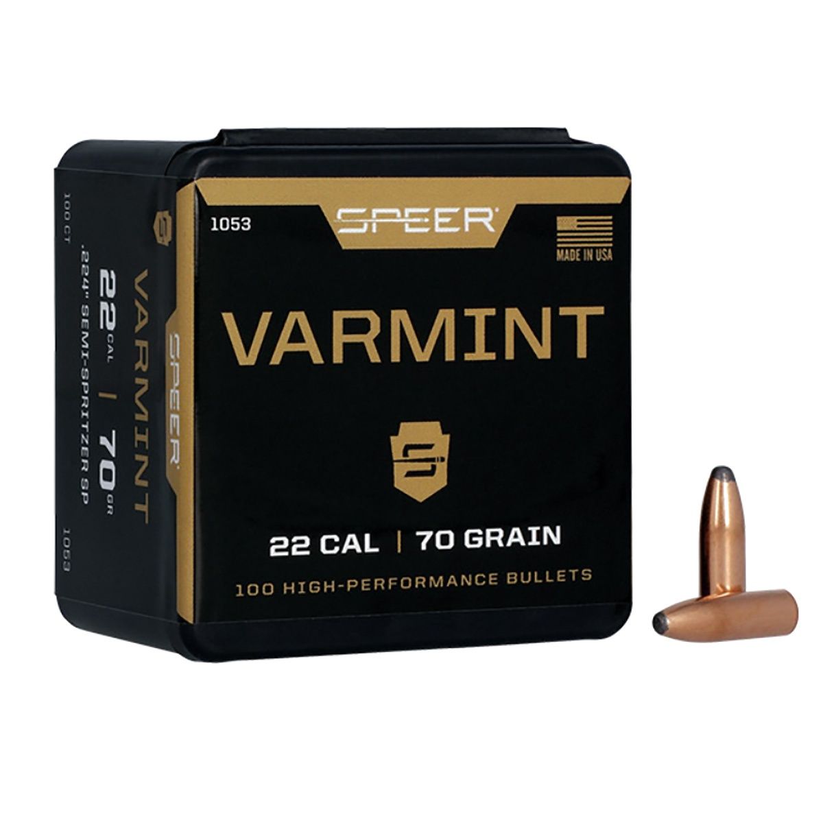 Speer 224 70gr Semi-Spitzer SP 100pk