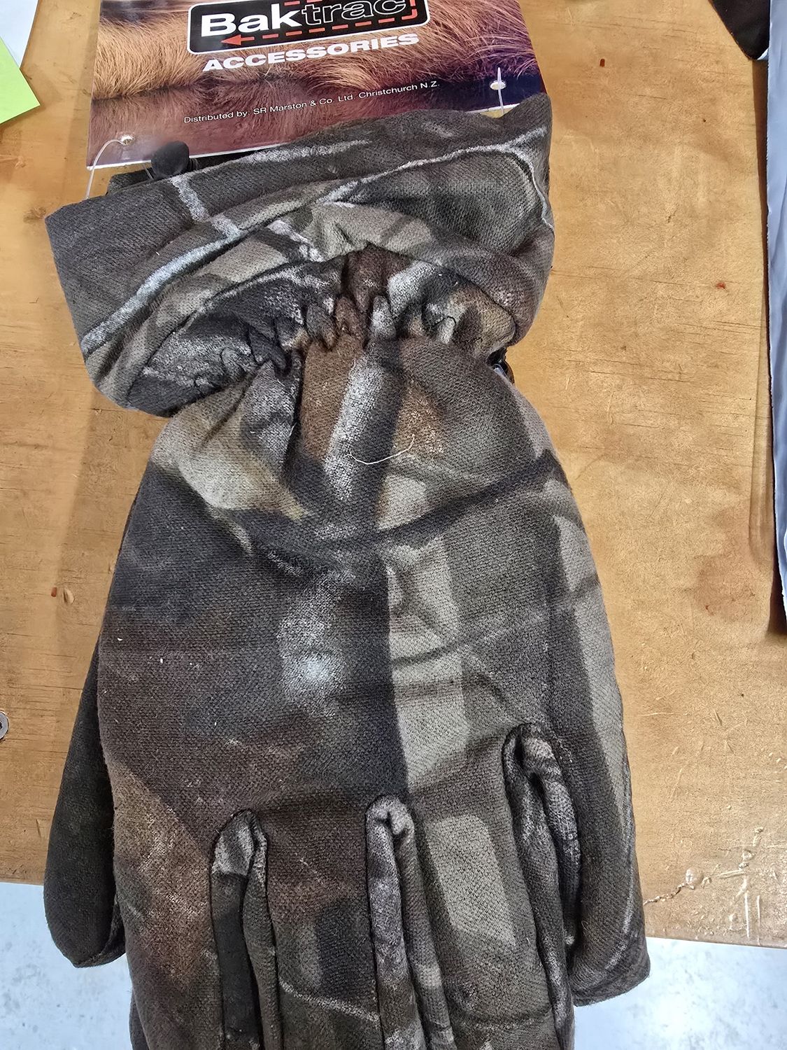 Baktrac Glove Camo Leather, Size: Large