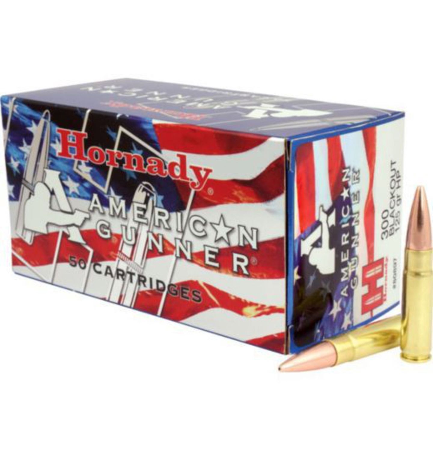 300 Blackout Hornady 125gr HP American Gunner (50PK)