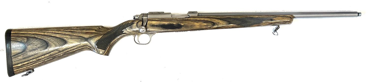 Ruger 77/17 SS/Green Laminate 17WSM Threaded