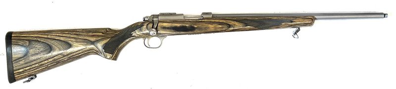 Ruger 77/17 SS/Green Laminate 17WSM Threaded