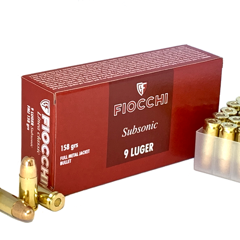 9mm Luger  158gr Subsonic FMJ.