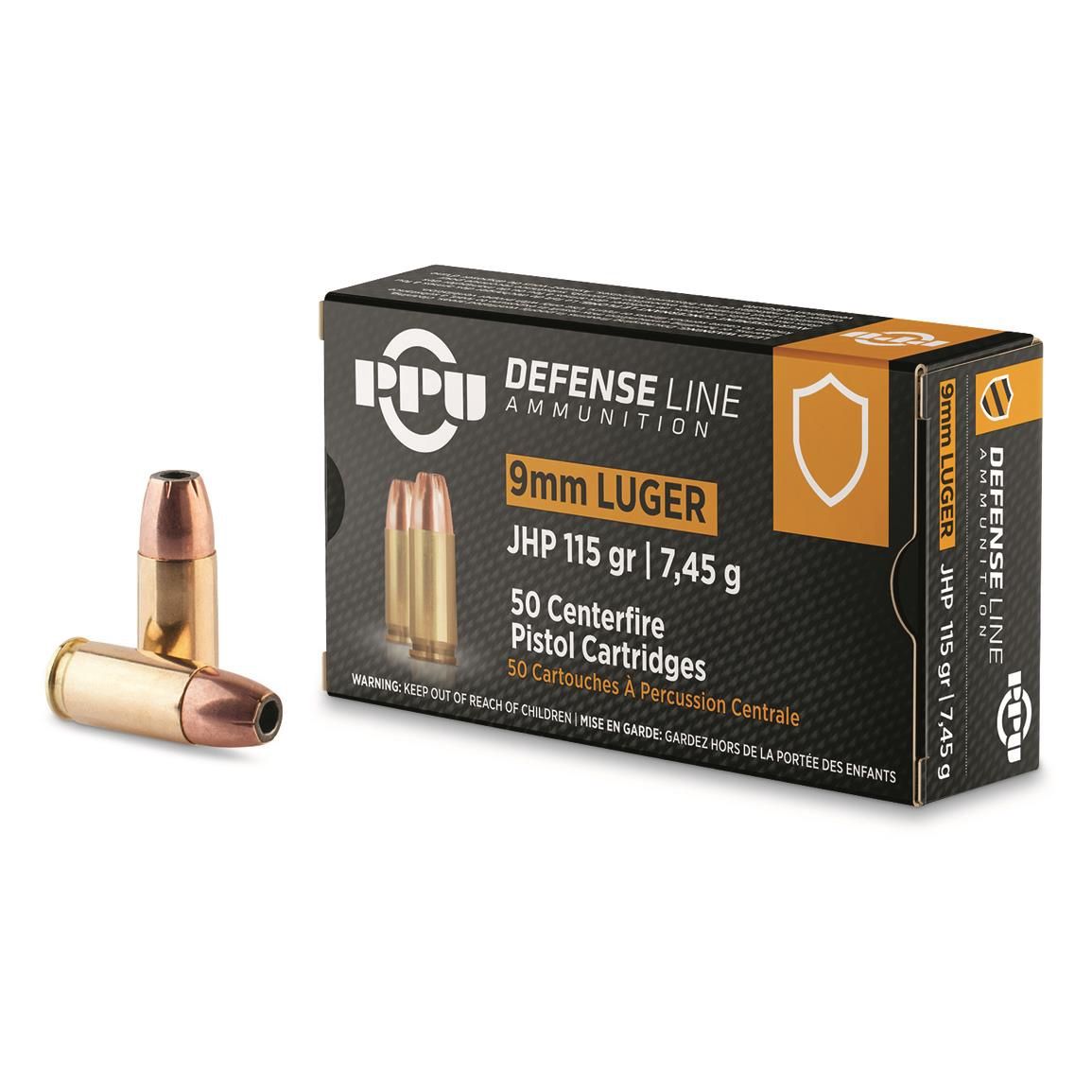 PPU 9mm Luger JHP 124gr