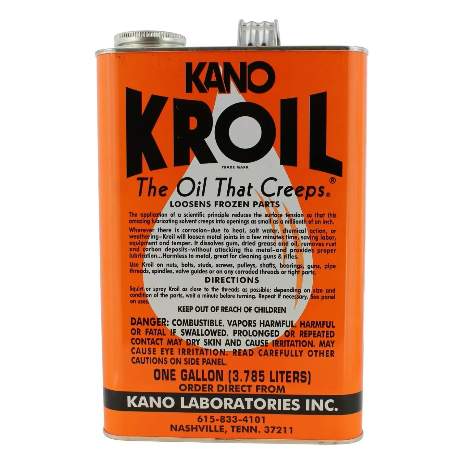 Kroil 8oz Tin - Flammable Class 3.2 UN 1993 Kroil 8oz Tin - Flammable Class 3.2 UN 1993
