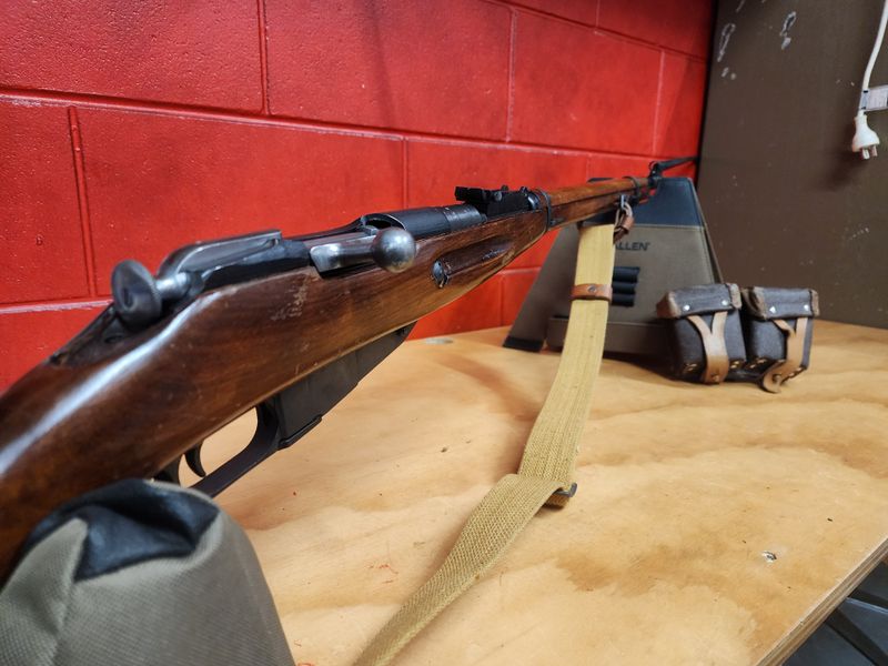 7.62x54R Mosin Nagant + Sling &amp; Ammo Pouches (#7312)