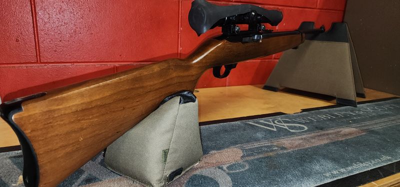 10/22 Ruger Carbine (Wooden Stock) Blued + Scope (#7500)