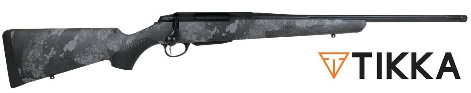 Tikka T3X Blackout Veil Camo Cerakote Fluted &amp; Threaded Barrel, Gauge: 7mm Rem Mag