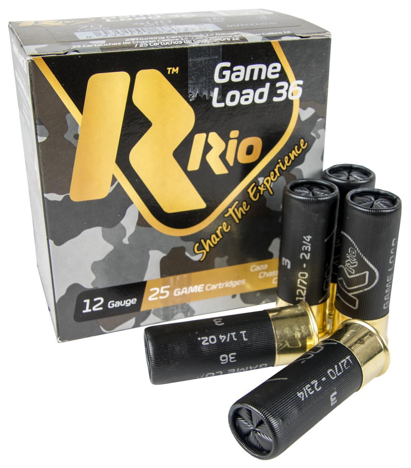 Rio 12ga 36gr #3 70mm Game Load (Lead) 25rds