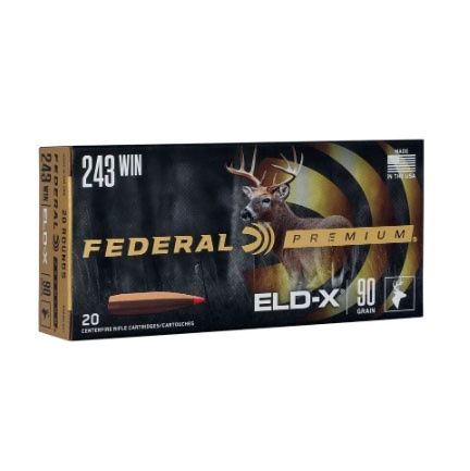 Federal 243Win  90gr Premium  ELDX 20rds